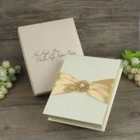 Silk Box Wedding Invitation Card Elegant Invitation with Paper Box
